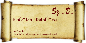 Szútor Debóra névjegykártya